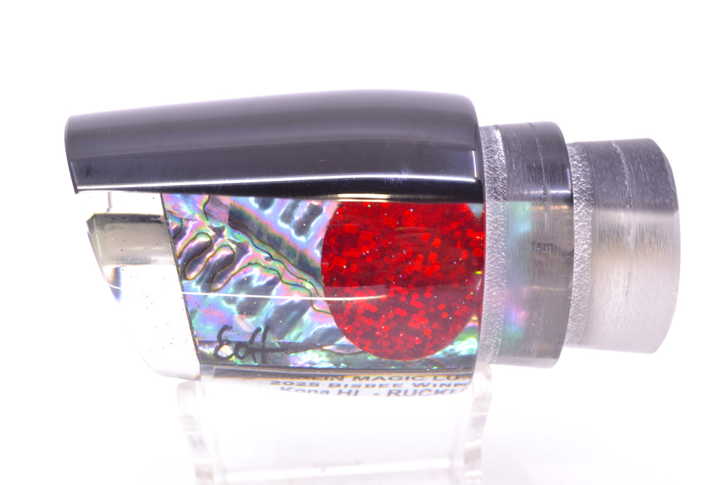 Marlin Magic Lures Blue-Purple Abalone Black Back Red Eyes Ruckus 12" 7.2oz GZE