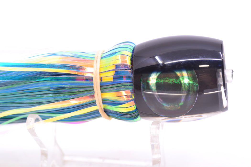 Moyes Lures Black Pearl Black Back Taxi Eyes Small Secret 9" 1.6oz Skirted Mixed Hair