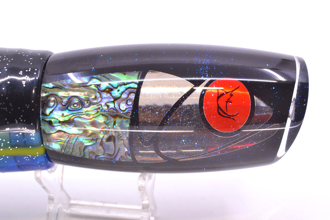 Bonze Lures Hydra Fish Red Eyes Violator 14" 17oz Skirted Black-Yellow-Blue