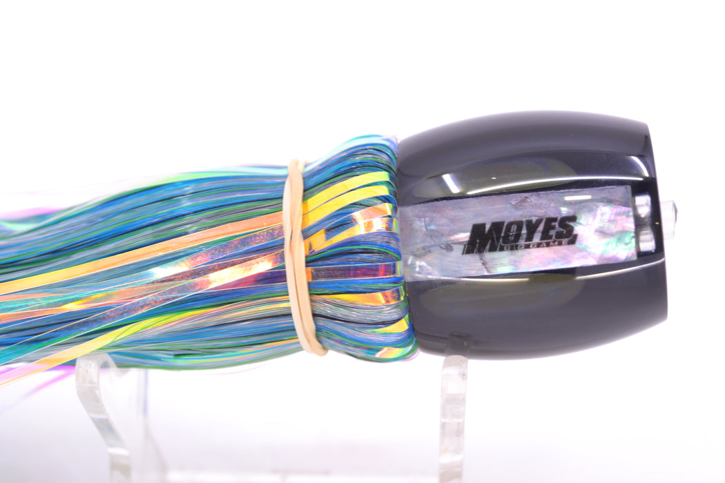 Moyes Lures Black Pearl Black Back Taxi Eyes Small Secret 9" 1.6oz Skirted Mixed Hair