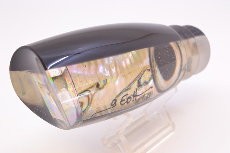 Marlin Magic Lures White Abalone Black Back Taxi Eyes Terminator Scoop 14" 10.2oz