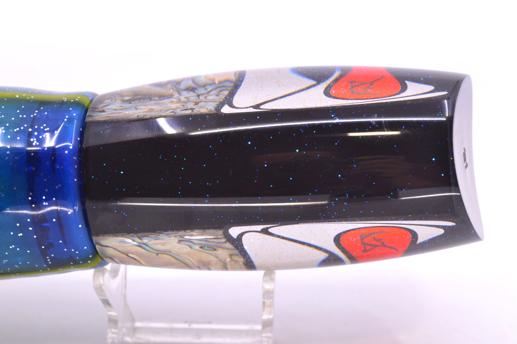 Bonze Lures Hydra Fish Red Eyes Violator 14" 17oz Skirted Black-Yellow-Blue