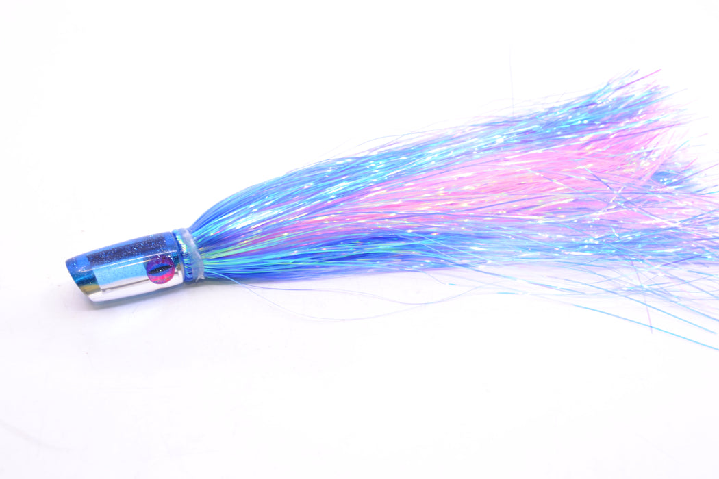 Coggin Lures Mirrored Blue Back Mini Baby Peanut Stick 4.5" 1oz Flashabou Blue/Pink GZE