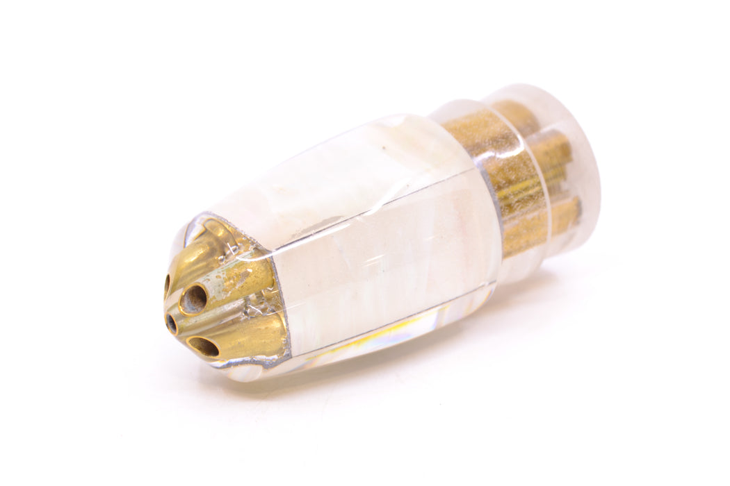Koya Lures White MOP 4-Hole Bullet 9"+ 6oz GZE