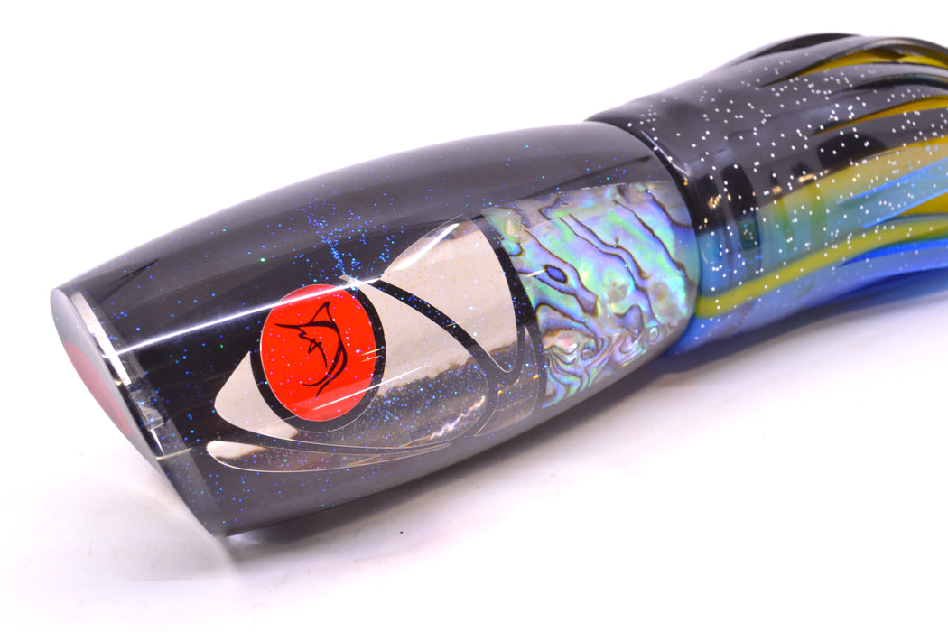 Bonze Lures Hydra Fish Red Eyes Violator 14" 17oz Skirted Black-Yellow-Blue