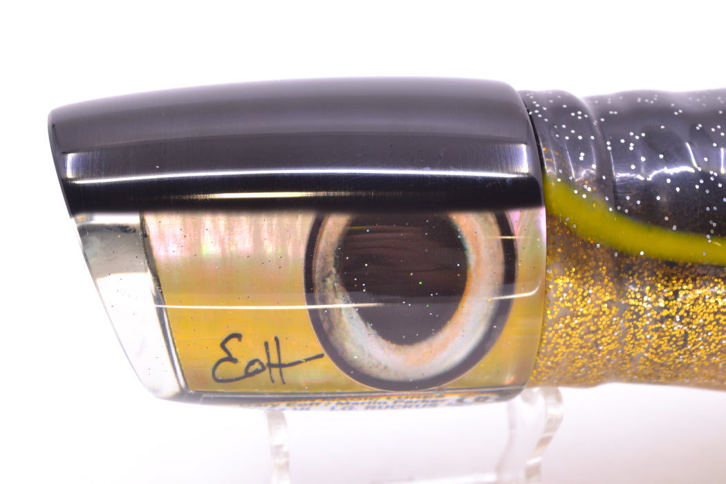 Marlin Magic Golden MOP Black Back Taxi Eyes Large Ruckus 14" 13oz Skirted Black-Gold GZE