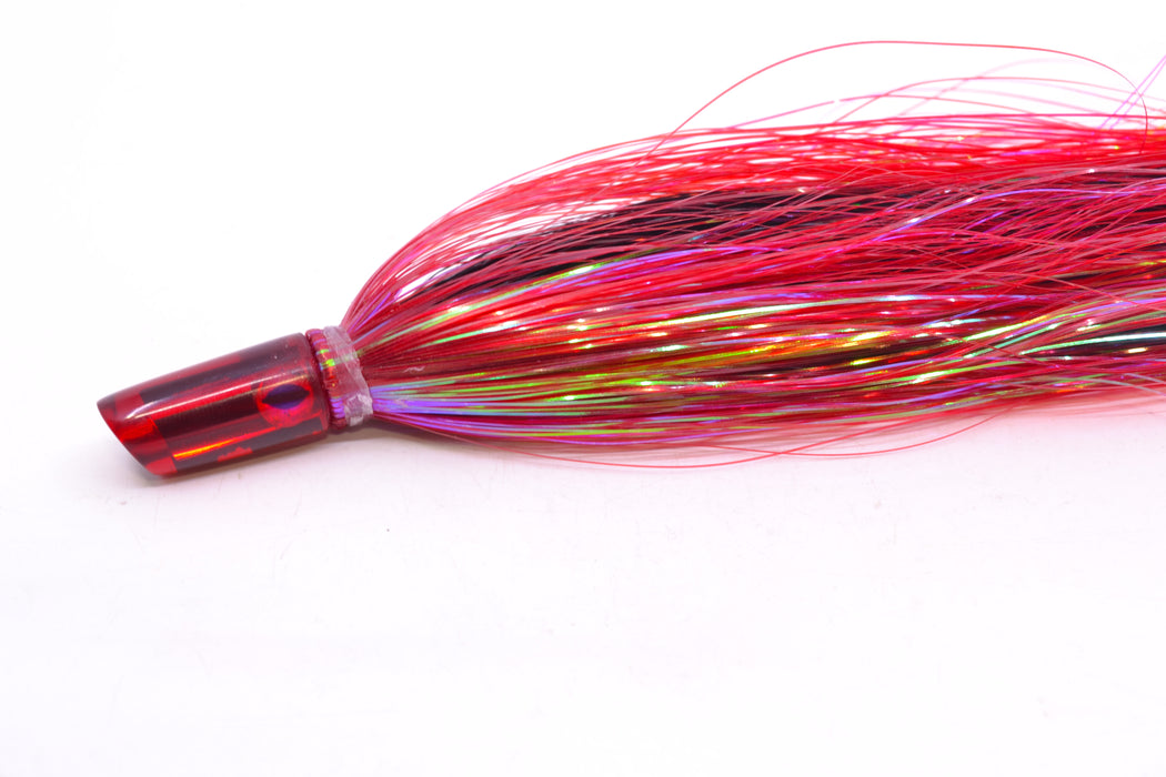 Coggin Lures Red Mirrored Mini Baby Peanut Stick 4.5" 1oz Flashabou Red/Black GZE