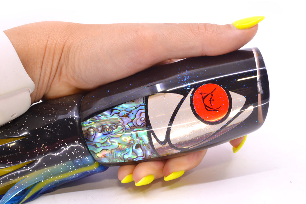 Bonze Lures Hydra Fish Red Eyes Violator 14" 17oz Skirted Black-Yellow-Blue