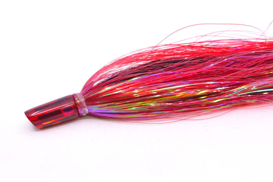 Coggin Lures Red Mirrored Mini Baby Peanut Stick 4.5" 1oz Flashabou Red/Black GZE