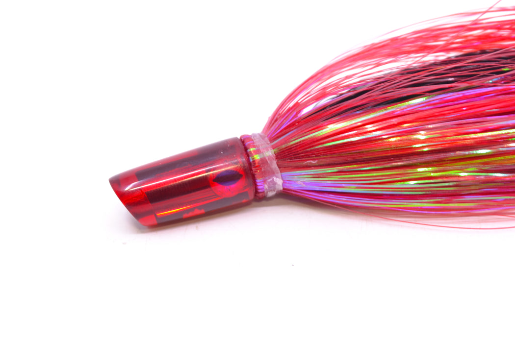 Coggin Lures Red Mirrored Mini Baby Peanut Stick 4.5" 1oz Flashabou Red/Black GZE