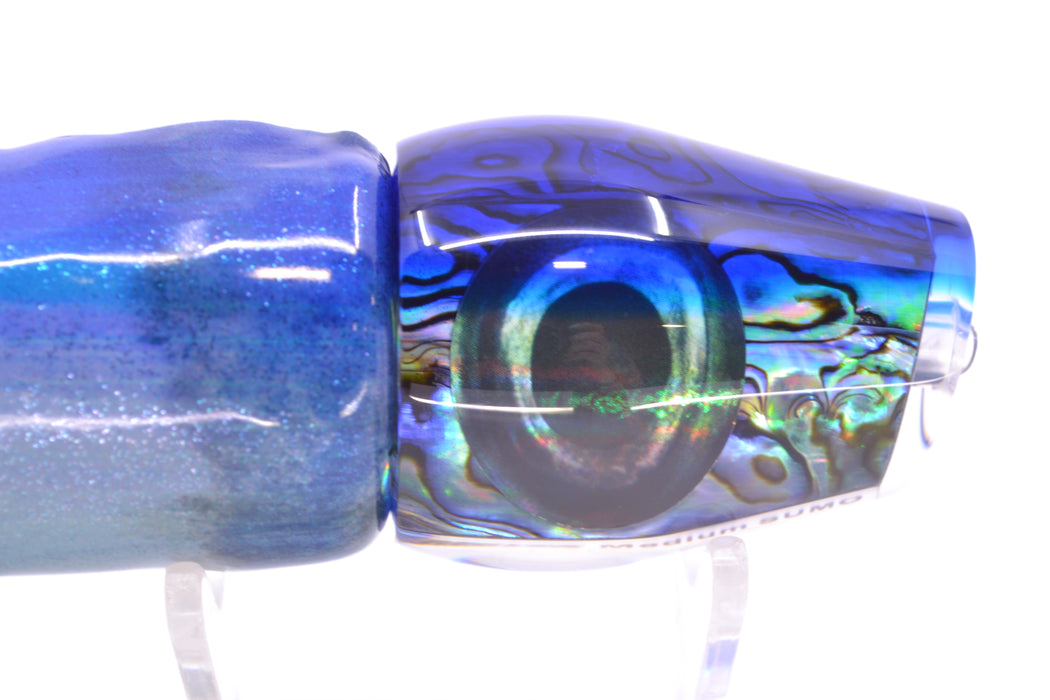 Moyes Lures Paua Shell Blue Back Medium Sumo 12" 5.5oz FT Vinyl Aku Revisited GZE