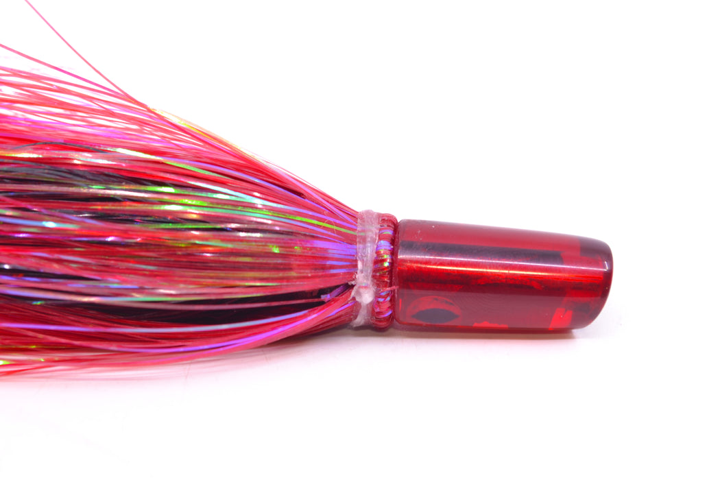 Coggin Lures Red Mirrored Mini Baby Peanut Stick 4.5" 1oz Flashabou Red/Black GZE