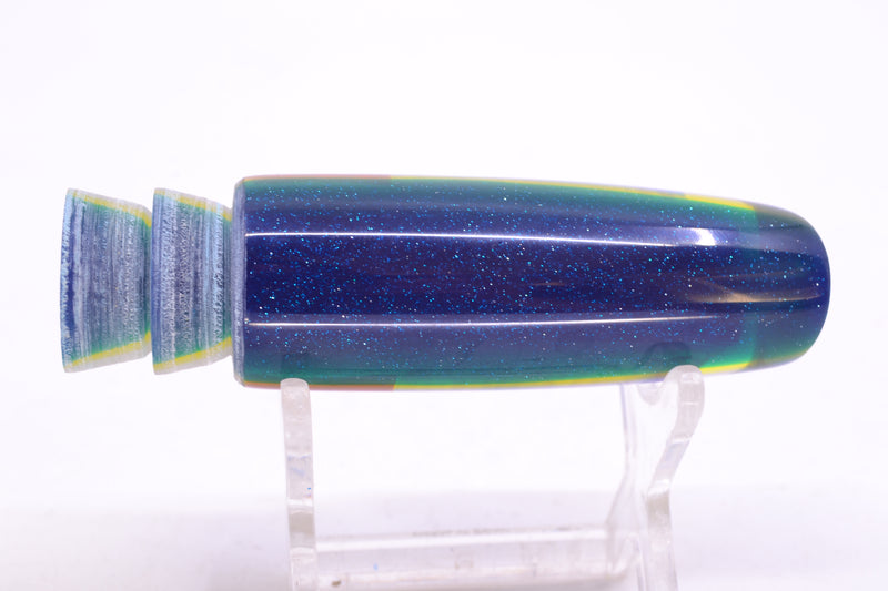 Coggin Lures Ice Blue Pearl Glass Blue-Yellow Back Black-Red Eyes Malolo Flying Fish 7" 1.8oz