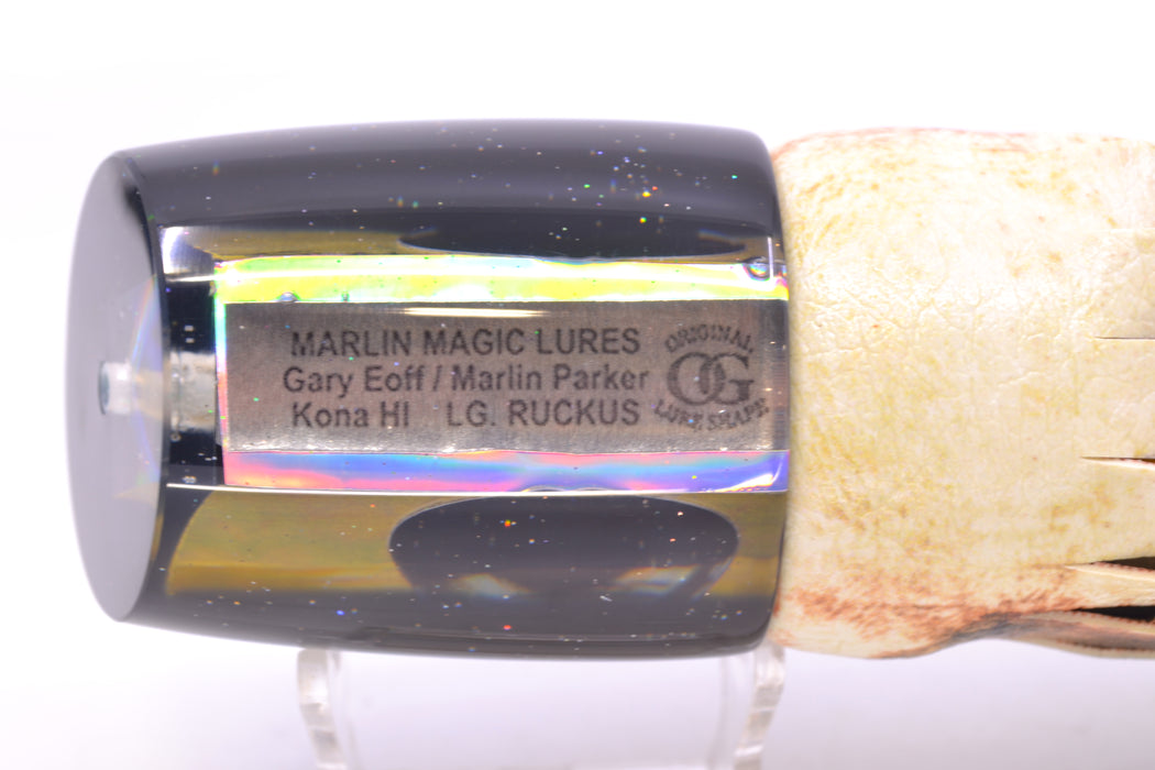Marlin Magic Golden MOP Black Back Taxi Eyes Large Ruckus 14" 13oz ALV Vinyl Mackerel GZE