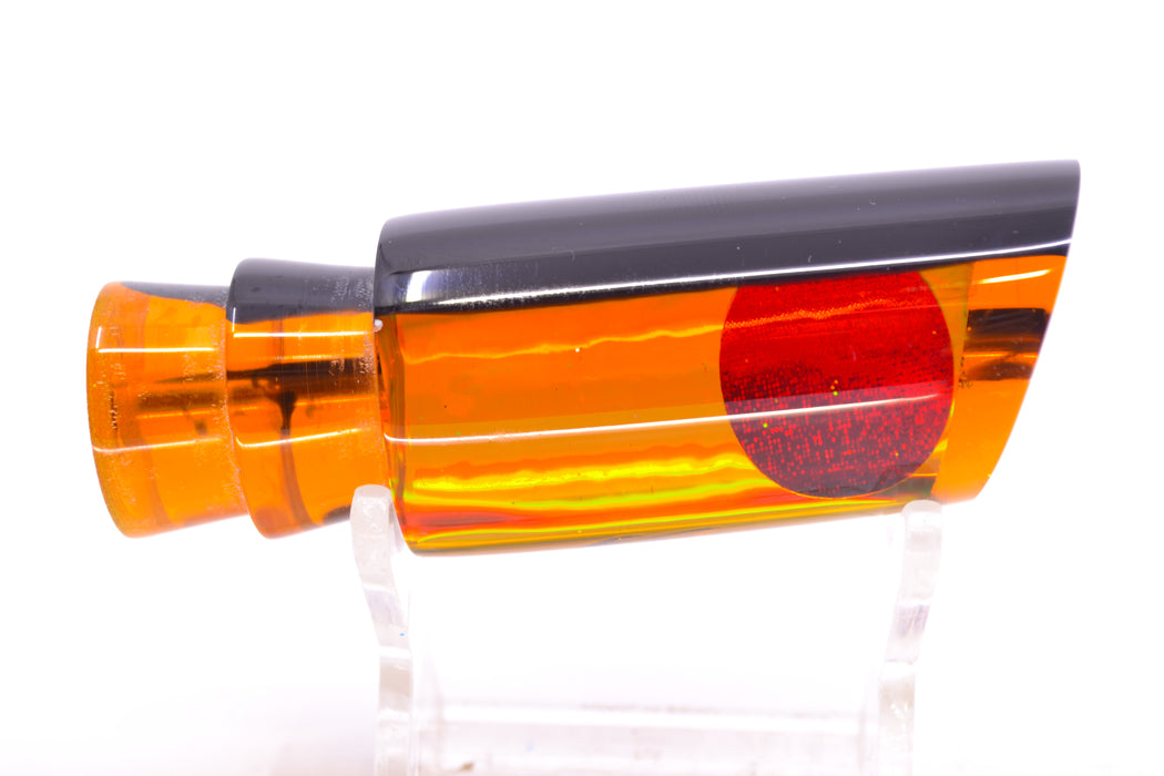 Koya Lures Amber Rainbow Black Back Red Eyes Tube 9" 3oz GZE
