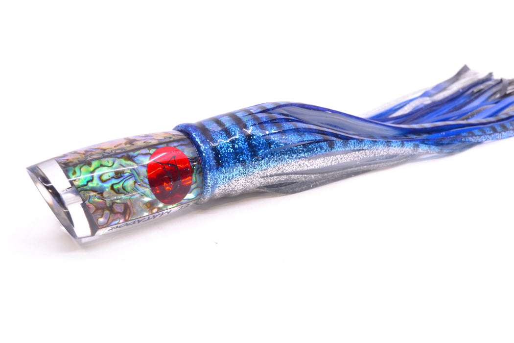 Bonze Lures Paua Shell Red Eyes El Matador 10" 8oz Skirted Blue Aurora
