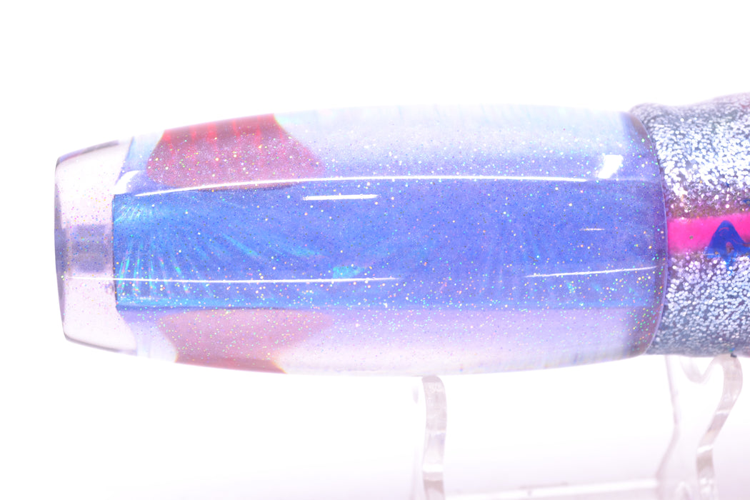 Tsutomu Lures Purple-Silver Rainbow Starburst Purple Back Ante Invert 12" 9.7oz Skirted