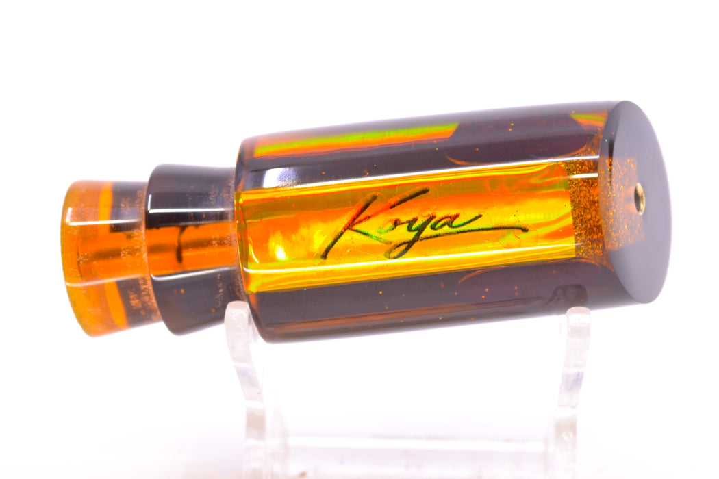 Koya Lures Amber Rainbow Black Back Red Eyes Tube 9" 3oz GZE