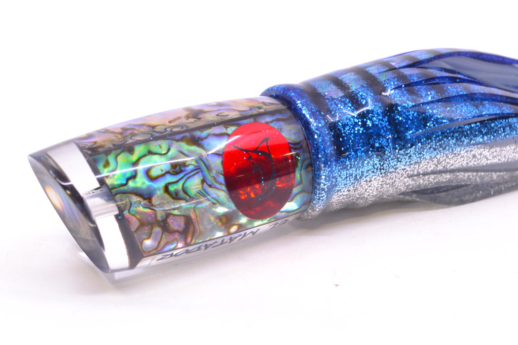 Bonze Lures Paua Shell Red Eyes El Matador 10" 8oz Skirted Blue Aurora