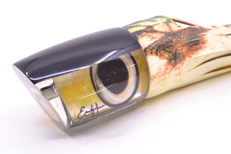 Marlin Magic Golden MOP Black Back Taxi Eyes Large Ruckus 14" 13oz ALV Vinyl Mackerel