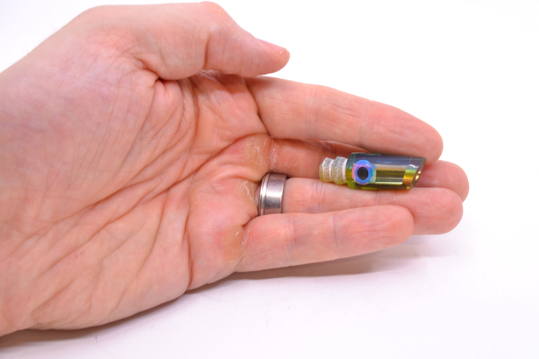 Coggin Lures Blue-Yellow Mirrored Mini Baby Peanut Stick 4.5" 0.5oz GZE