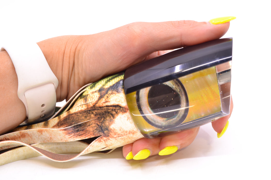 Marlin Magic Golden MOP Black Back Taxi Eyes Large Ruckus 14" 13oz ALV Vinyl Mackerel GZE