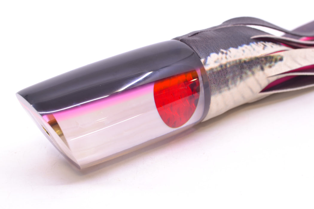 Crampton Baits Real White MOP Black-Pink Back Red Eyes HoG 14" 8.6oz ALV Black Ballyhoo