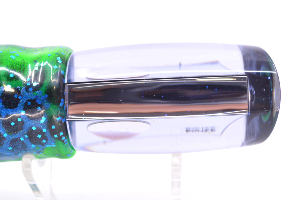 Bonze Lures Mirrored Red Eyes El Matador 10" 8oz Skirted Black Dots-Blue Dots