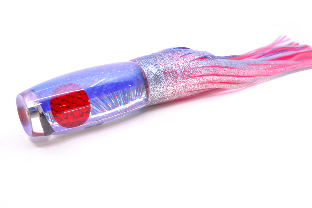 Tsutomu Lures Purple-Silver Rainbow Starburst Purple Back Ante Invert 12" 9.7oz Skirted
