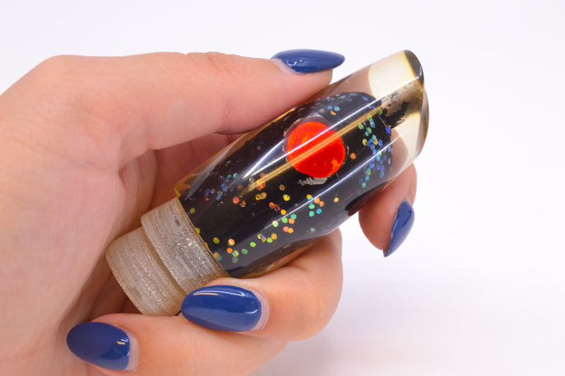Unknown Lures Black Glittered Red Eyes Scoop Face 7" 4oz New Pre-Owned