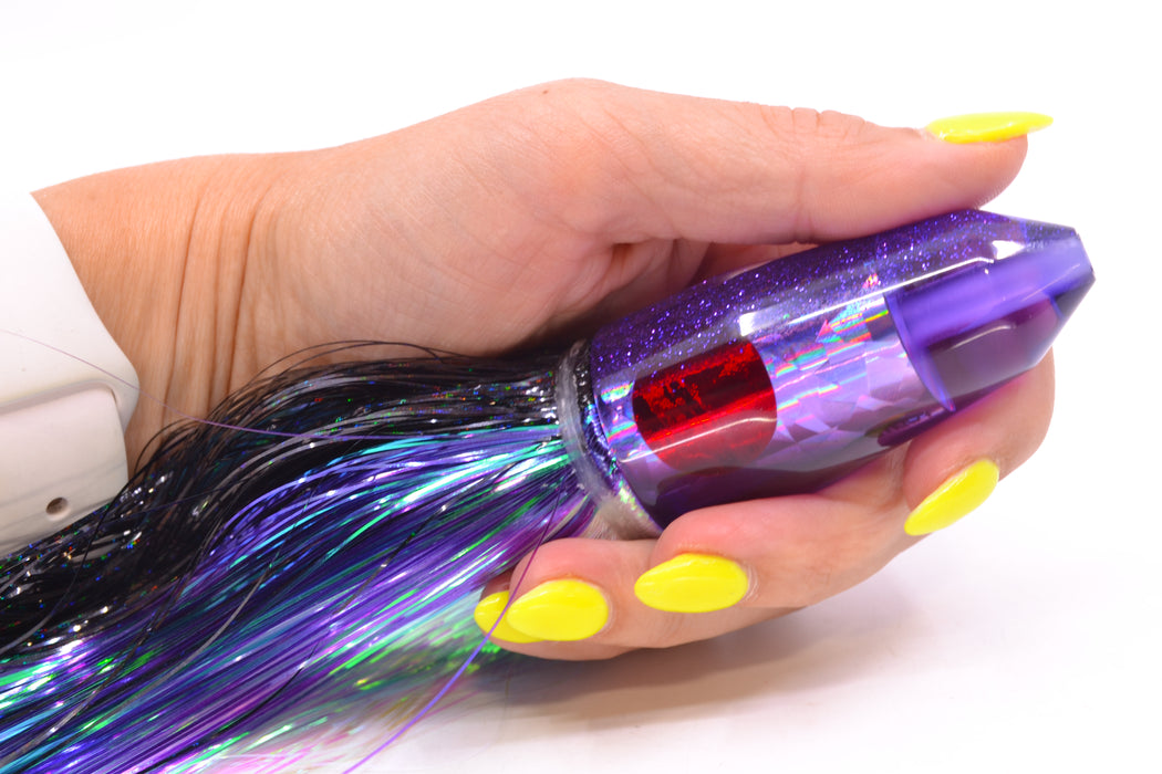 TANTRUM Lures Purple Rainbow Purple Back Medium Bullet 9" 7oz EZ Flash Black-Purple-White