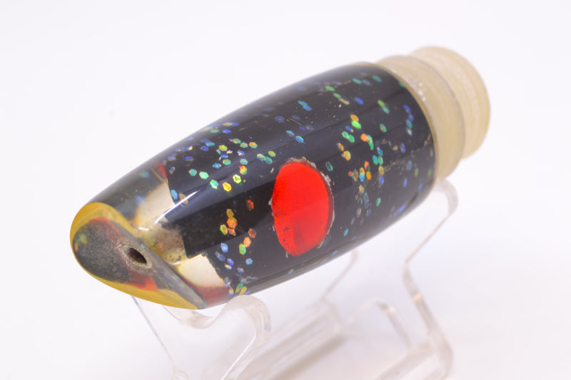 Unknown Lures Black Glittered Red Eyes Scoop Face 7" 4oz New Pre-Owned