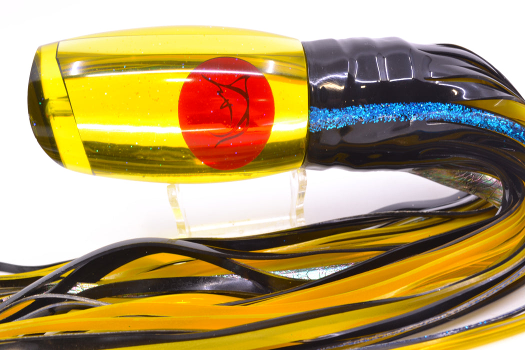 Bonze Lures Yellow Mirrored Red Eyes Submission 14" 13oz Skirted Yellowfin GZE