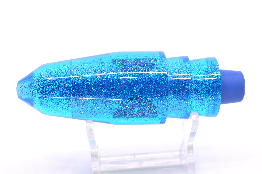 TANTRUM Lures Ice Blue Rainbow Ice Blue Glitter Back Red Eyes Medium Bullet 9" 5.5oz