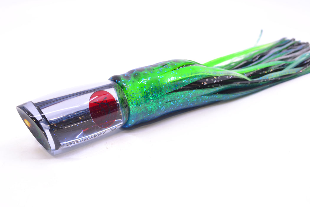 Bonze Lures Mirrored Red Eyes El Matador 10" 8oz Skirted Black Dots-Blue Dots