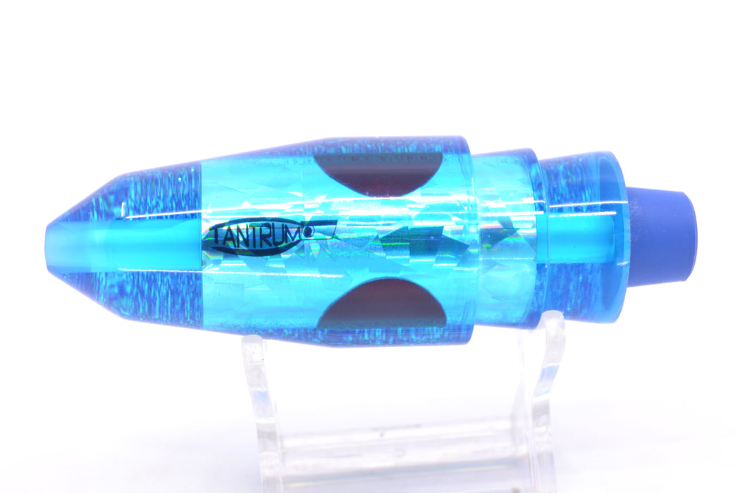 TANTRUM Lures Ice Blue Rainbow Ice Blue Glitter Back Red Eyes Medium Bullet 9" 5.5oz