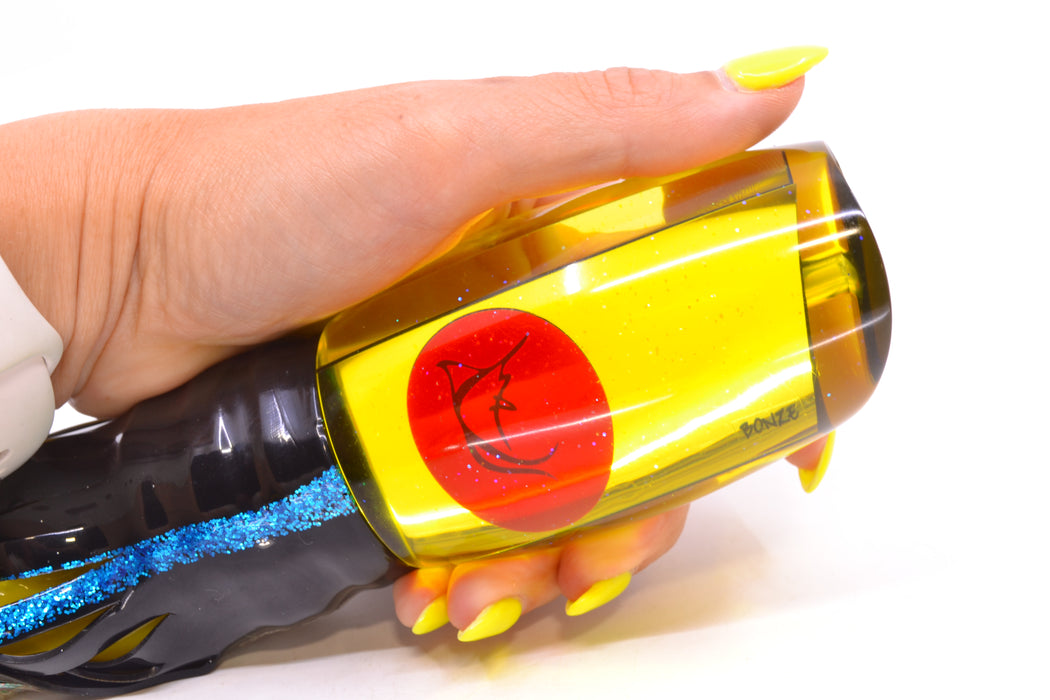 Bonze Lures Yellow Mirrored Red Eyes Submission 14" 13oz Skirted Yellowfin GZE