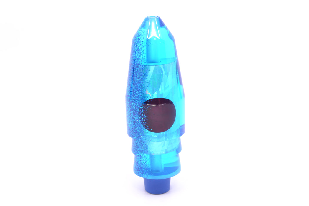 TANTRUM Lures Ice Blue Rainbow Ice Blue Glitter Back Red Eyes Medium Bullet 9" 5.5oz