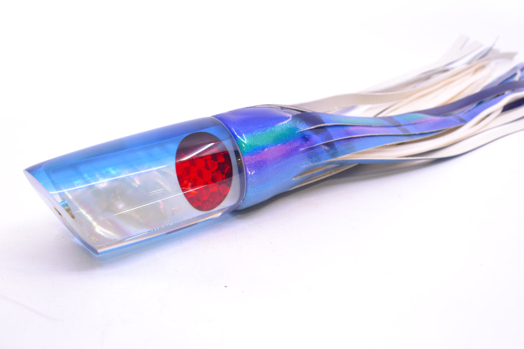 Crampton Baits Real White Ripple MOP Blue Back Red Eyes HoG 14" 8.6oz Fire Tailz Blueberry