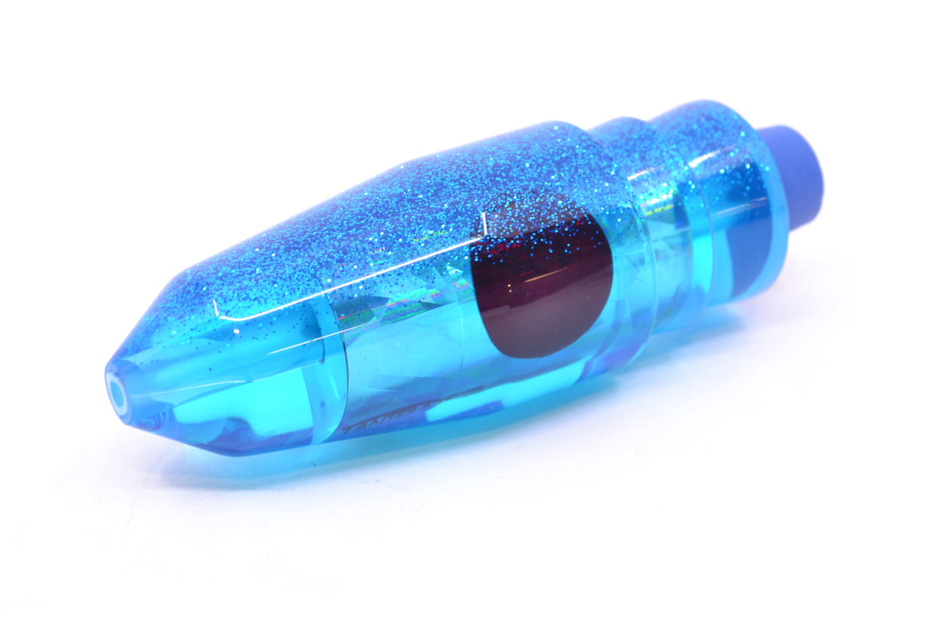 TANTRUM Lures Ice Blue Rainbow Ice Blue Glitter Back Red Eyes Medium Bullet 9" 5.5oz
