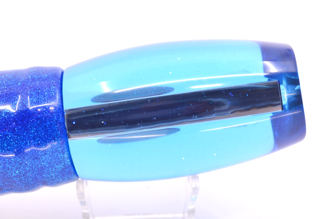Bonze Lures Blue Mirrored Red Eyes Submission 14" 13oz Skirted Blue-Silver/Pink GZE