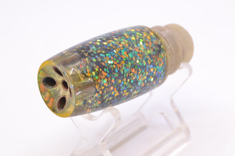 Unknown Lures Black Glittered 4-Hole Invert 7" 3.9oz New Pre-Owned