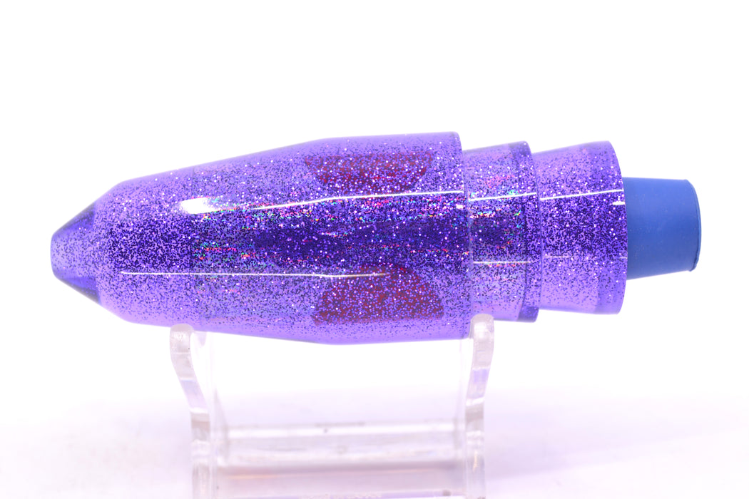 TANTRUM Lures Purple Rainbow Purple Glitter Back Red Eyes Medium Bullet 9" 5.5oz