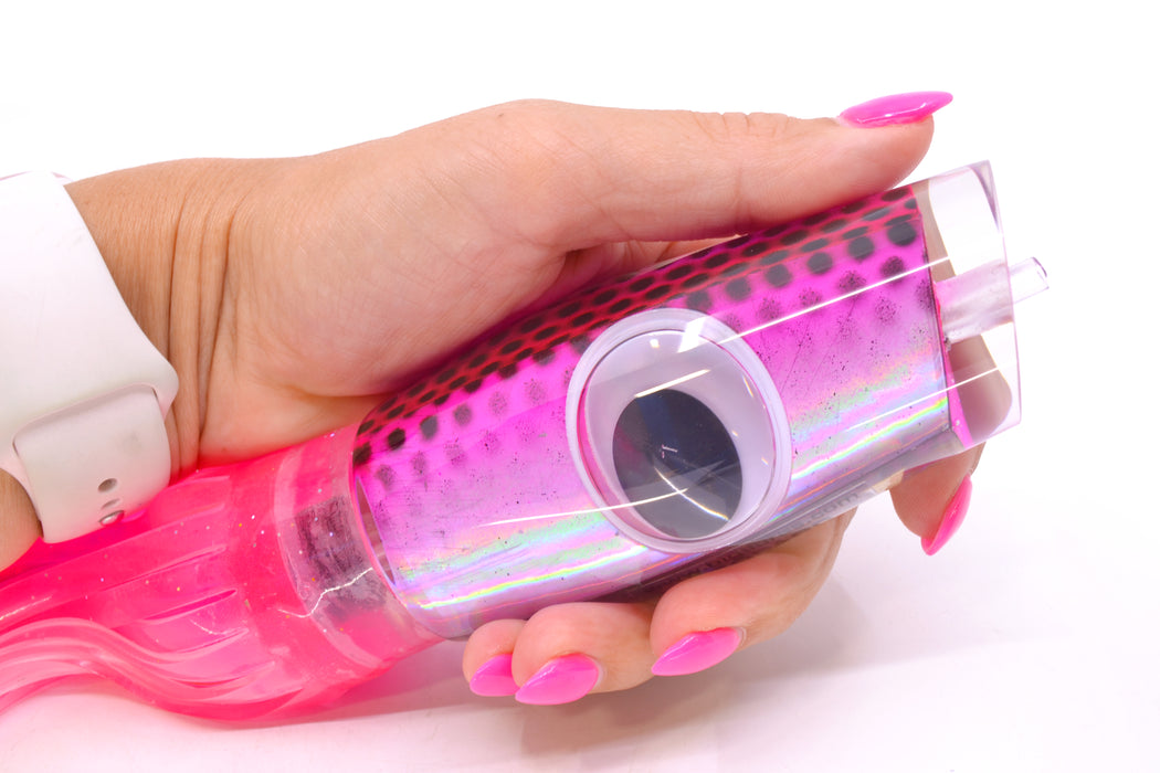 Big T Lures Pink-Silver Pearl Black Dotted Back Leopard 12" 10.7oz Skirted Pink/Pink GZE