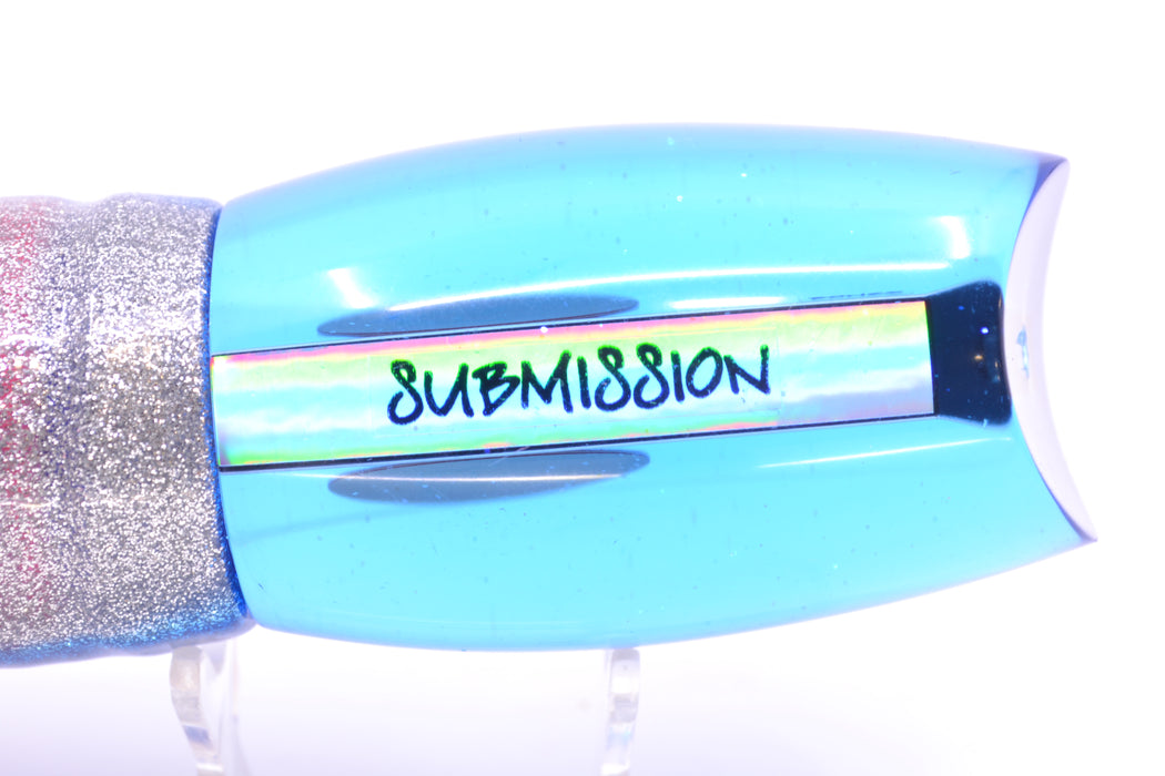 Bonze Lures Blue Mirrored Red Eyes Submission 14" 13oz Skirted Blue-Silver/Pink GZE
