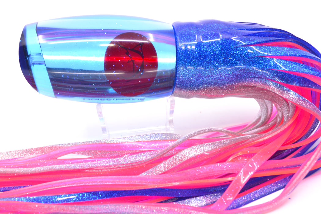 Bonze Lures Blue Mirrored Red Eyes Submission 14" 13oz Skirted Blue-Silver/Pink GZE