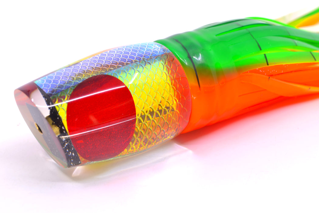 Koya Lures Rainbow Scale Red Eyes Small 861 10" 7oz Skirted Guacamaya GZE