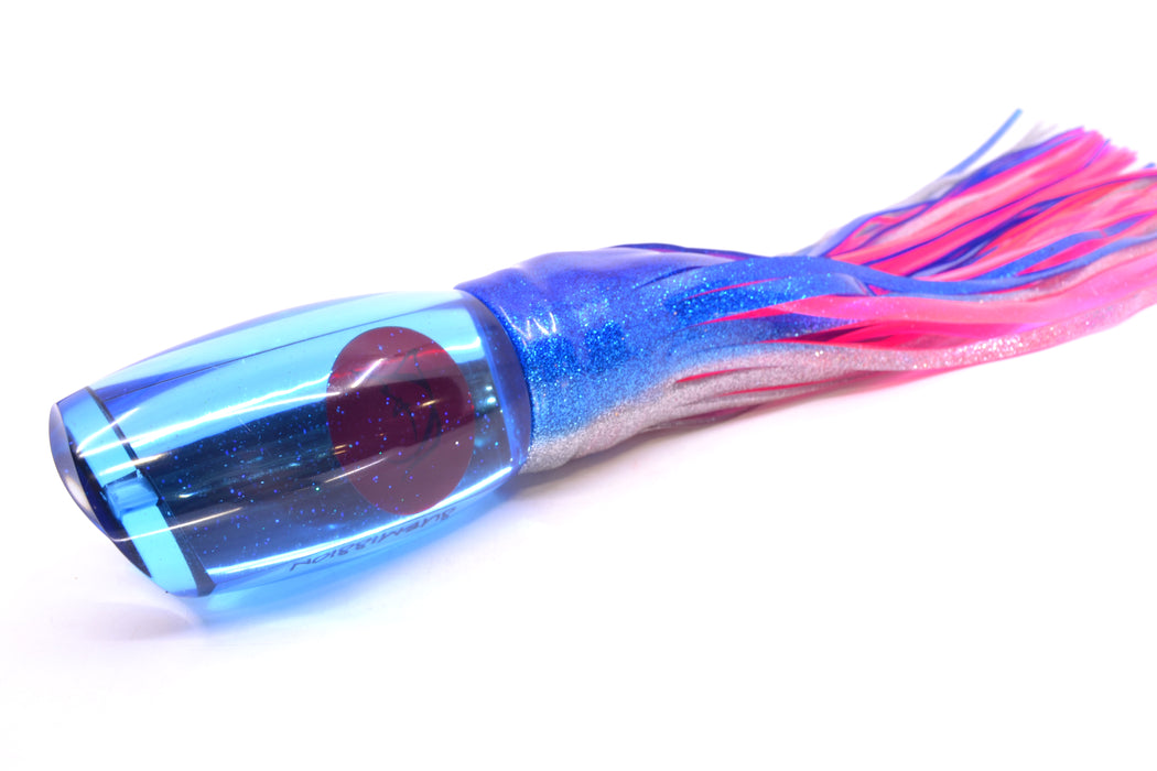 Bonze Lures Blue Mirrored Red Eyes Submission 14" 13oz Skirted Blue-Silver/Pink GZE