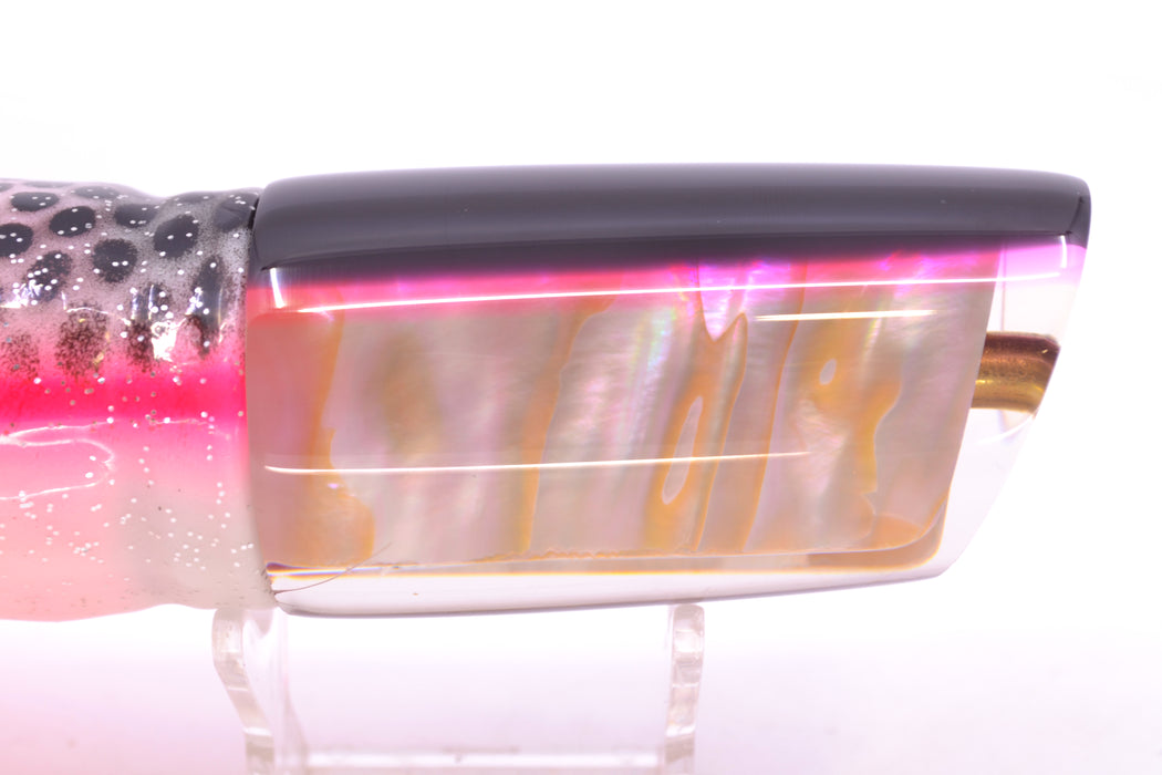 Crampton Baits Real Gold Ripple MOP Black-Pink Back No Eyes HoG 14" 10.5oz BOM Skirted GZE