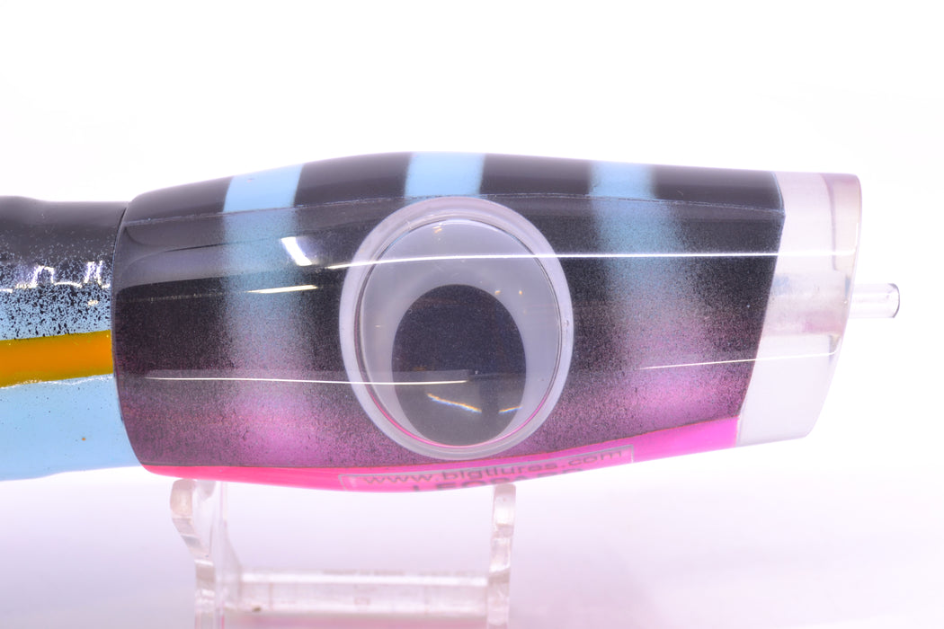 Big T Lures Ice Blue-Silver-Pink Pearl Black Striped Back Leopard 12" 10.7oz Skirted GZE